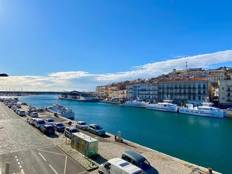 "Georgio" Grand Appartement Traversant Avec Vue Canal Et Parking Sète Buitenkant foto