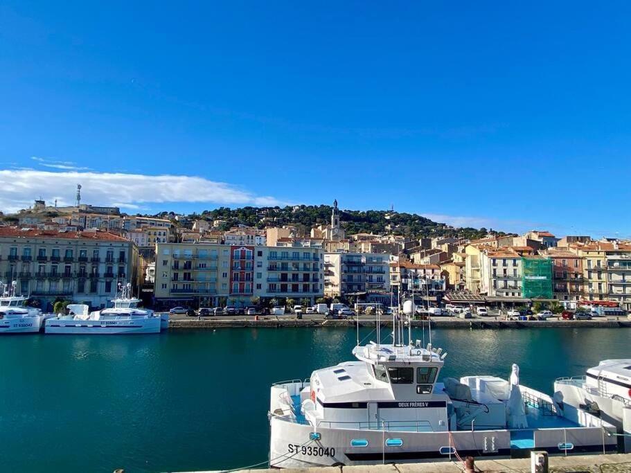 "Georgio" Grand Appartement Traversant Avec Vue Canal Et Parking Sète Buitenkant foto